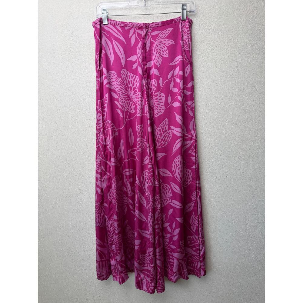 Poupette St Barth Pink Pants Womens S Wide Leg - Picture 3 of 16